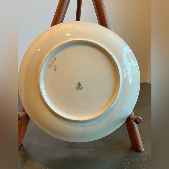 VTG C.T. Altwasser Germany Plate White Floral Orchid Gold - Picture 3 of 4